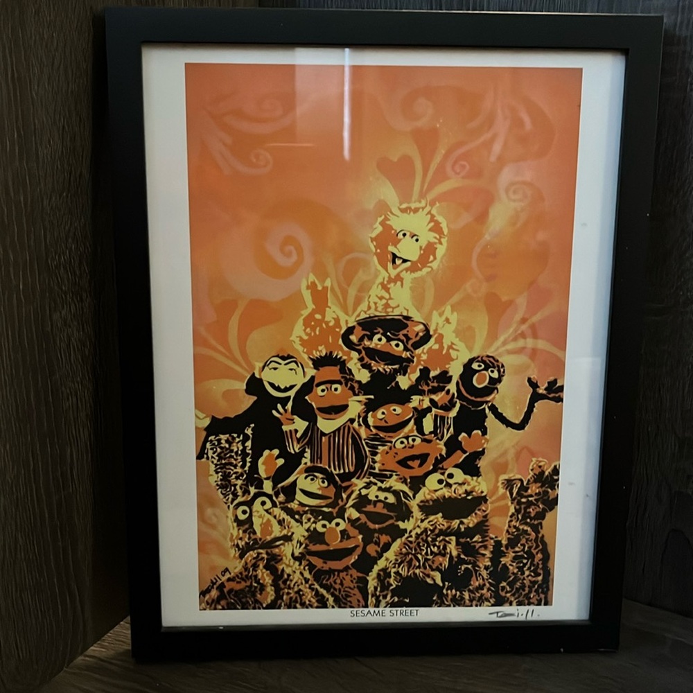 Sesame Street lithograph signed by artist